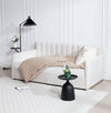 Ivory Velvet Flora Daybed with Storage Drawers