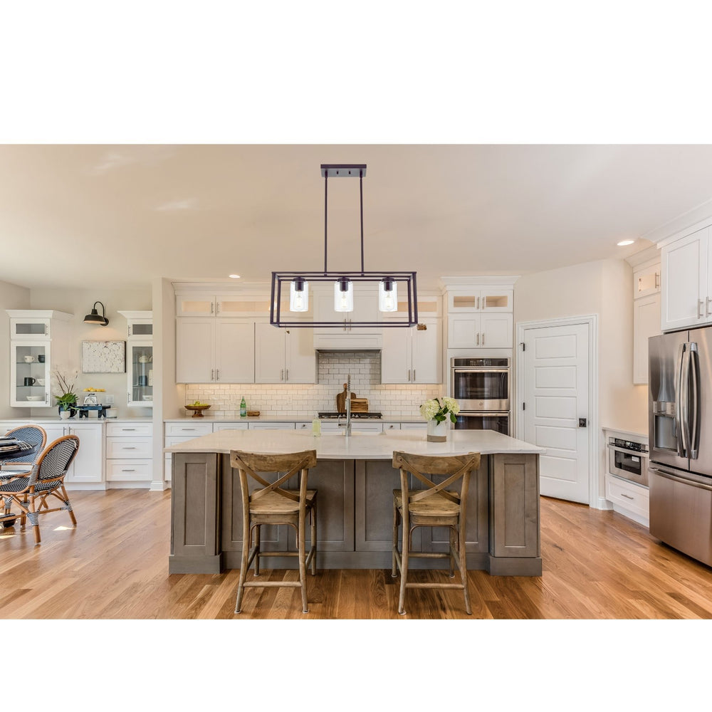 Chic Black Lantern Chandelier for Dining & Kitchen