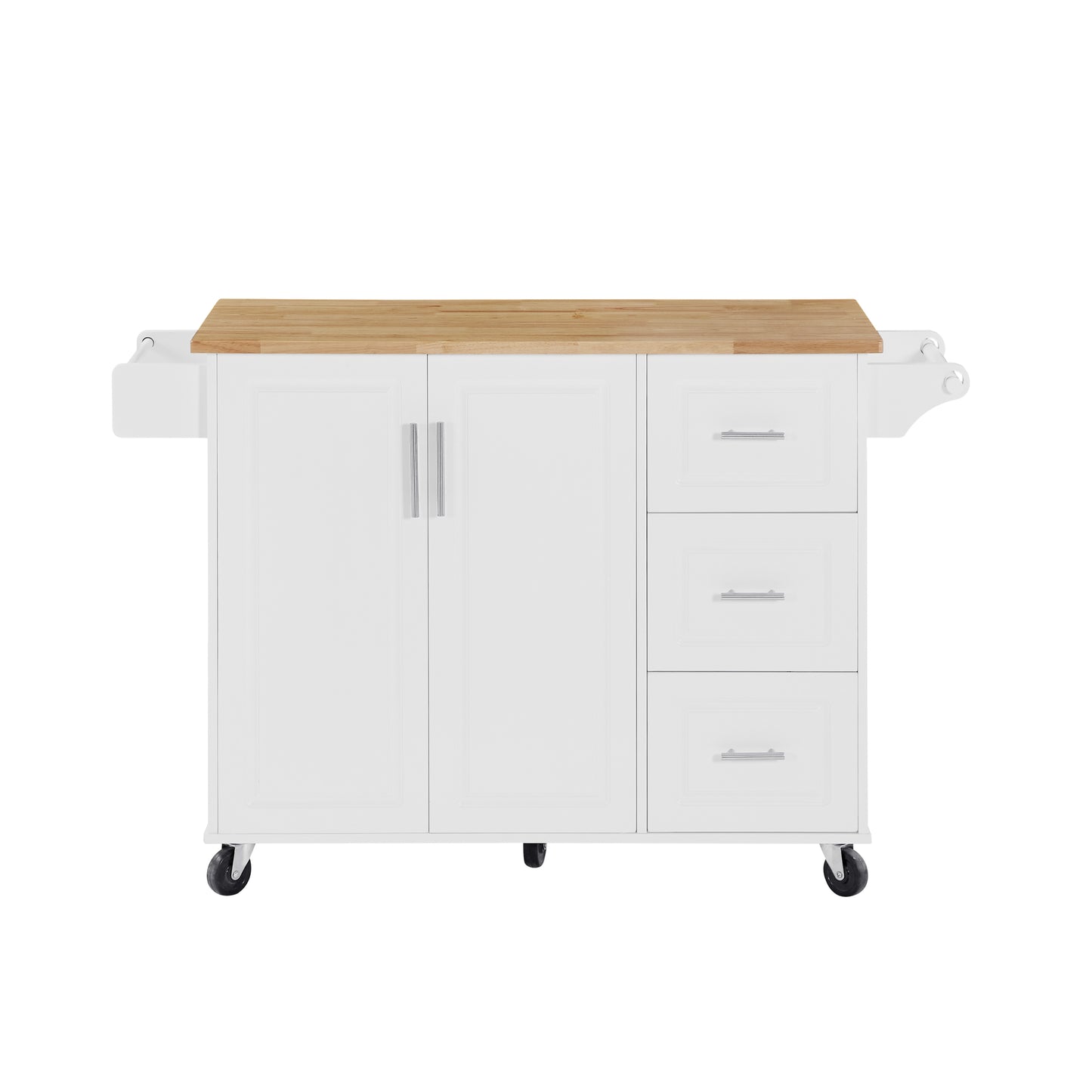 Versatile Rolling Kitchen Island with Drop Leaf и Storage Solutions