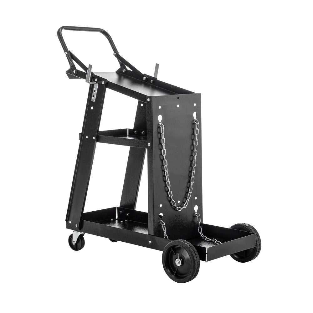 Welding Wizard Cart: Heavy-Duty Rolling Storage with Swivel Wheels