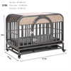 Stylish Heavy Duty Dog Crate with Wheels and Easy-Clean Trays