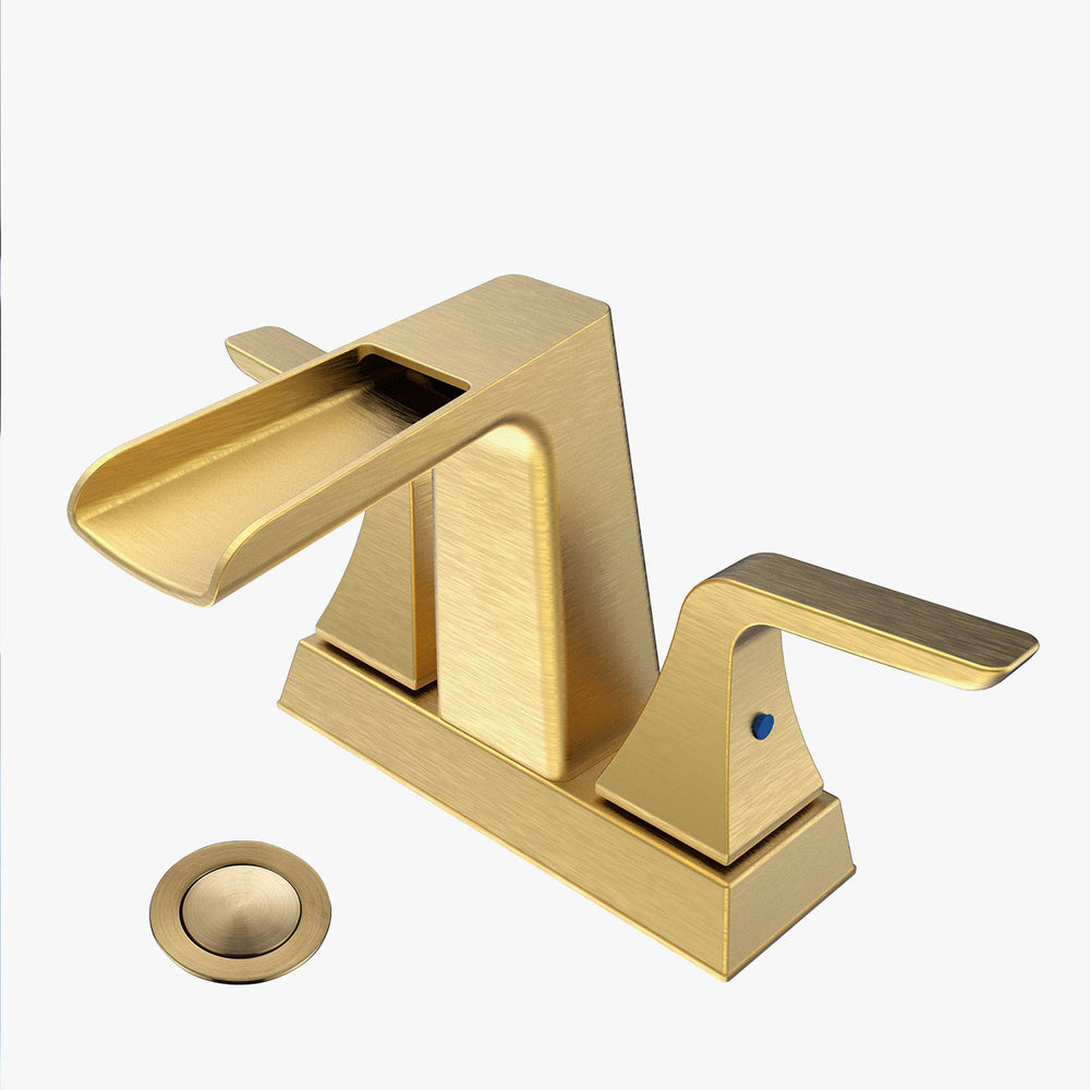 Golden Waterfall Bathroom Faucet