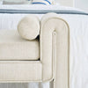 Chic Beige Linen Storage Stool