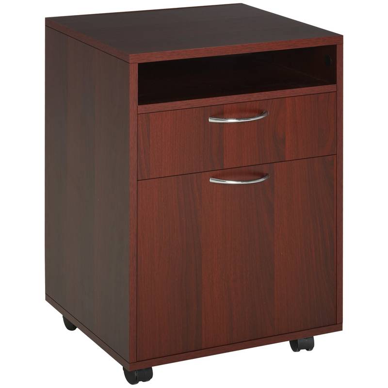 Rolling Storage Cabinet with Drawer and Printer Stand