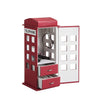 Charming Burgundy Leather Telephone Jewelry Box