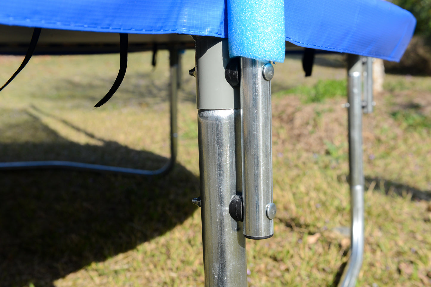 Jump & Score Trampoline Safety Net with Basketball Hoop!