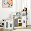 Whimsical Wooden Play Kitchen with Sounds and Ample Counter Space