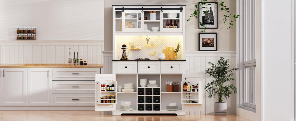 Rustic Farmhouse Pantry Bar Cabinet