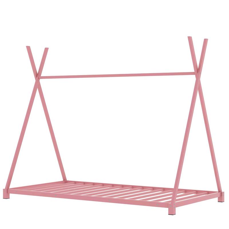 Charming Pink Twin House Bed