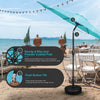 Turquoise Patio Umbrella with Easy Tilt and Crank