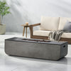 Charming Rectangle Outdoor Fire Table - Light Grey & Black