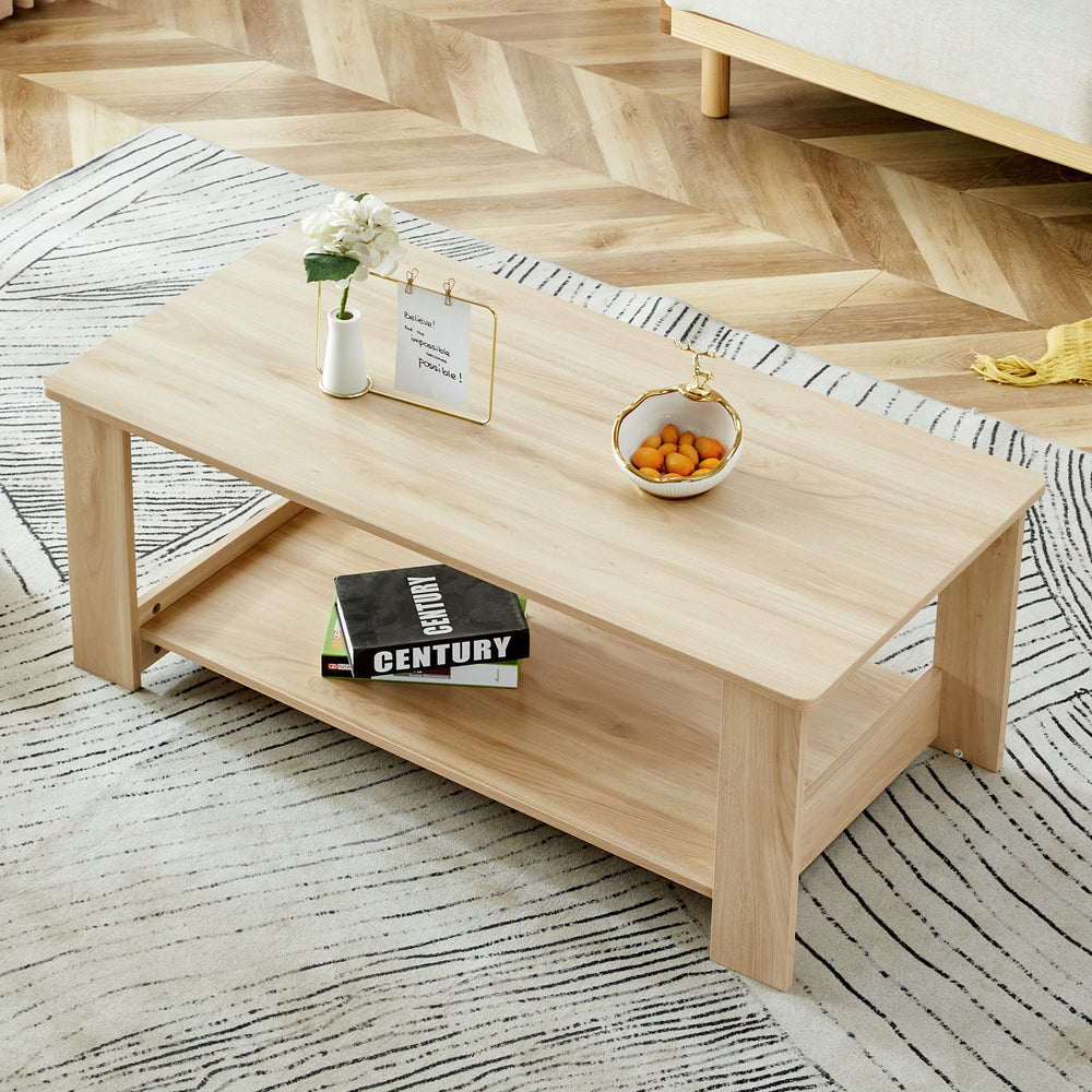 Rustic Chic Double-Layer Coffee Table