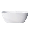 Sleek Modern Oval Soaking Tub with Adjustable Drain