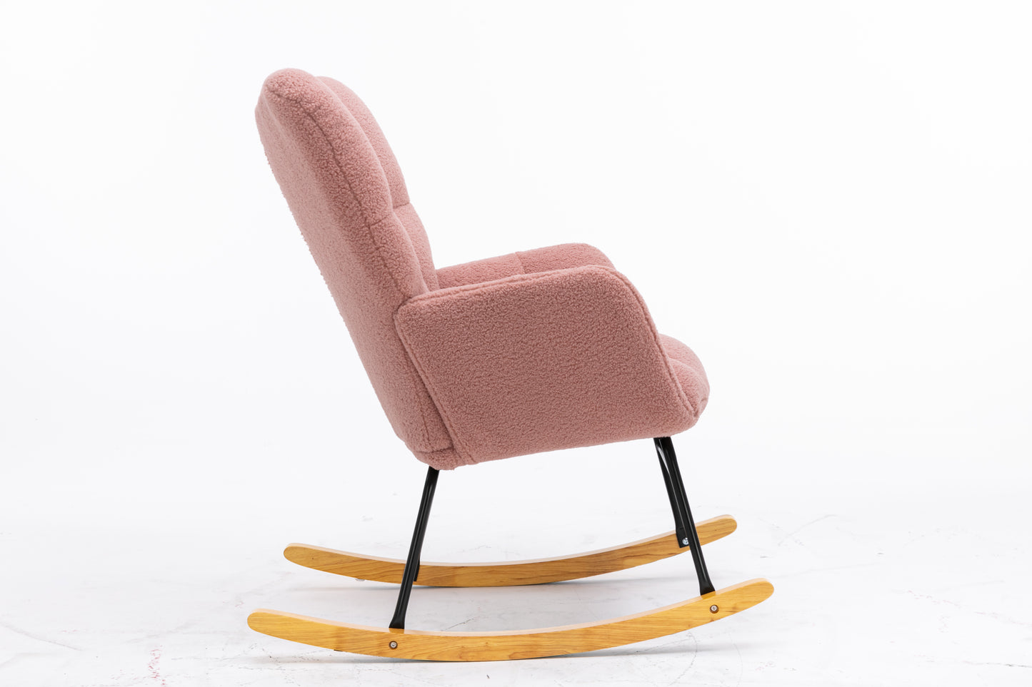 Cozy Pink Tufted Rocker