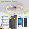 Sleek Remote-Dimming Ceiling Fan Chandelier