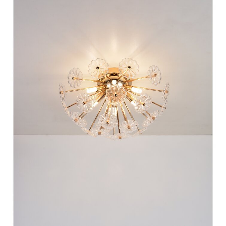 Sparkling Gold Burst Ceiling Light