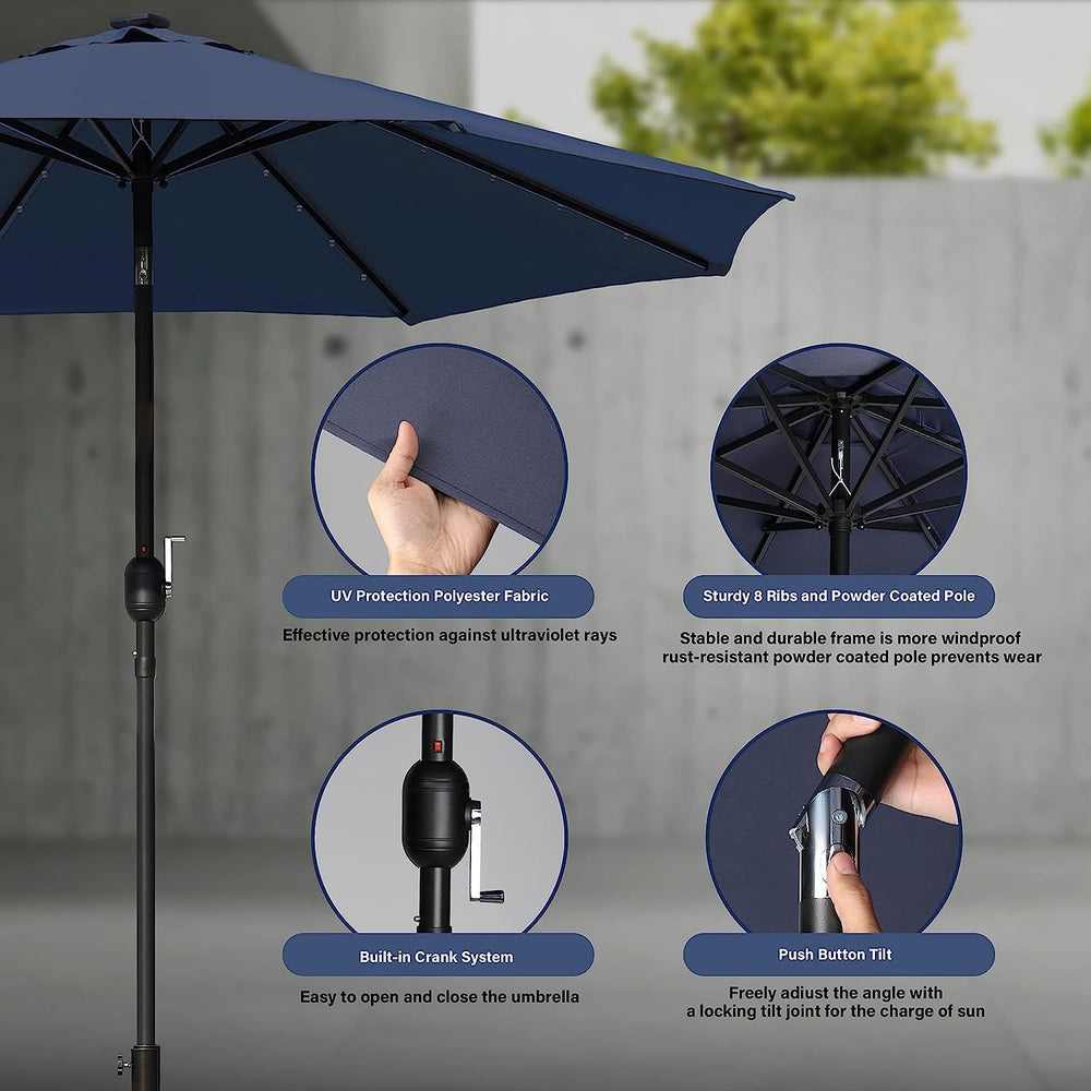 Cozy Glow Solar Patio Umbrella