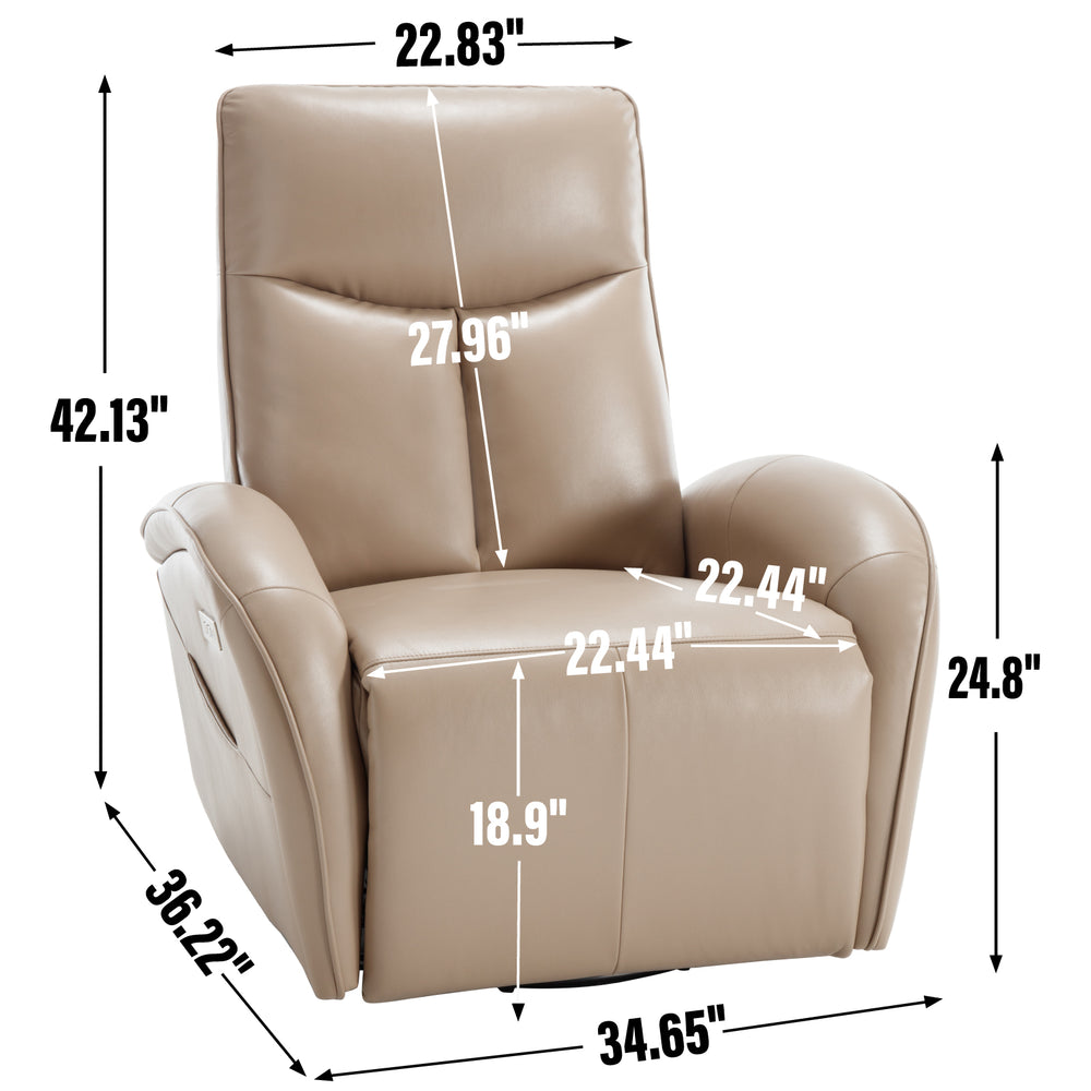 Ultimate Comfort Swivel Recliner with USB Ports