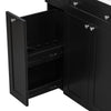 Sleek Black Vanity with Ceramic Sink & Ample Storage