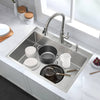 Sleek Stainless Steel Drop-In Kitchen Sink with Essentials