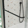 Sleek Bypass Sliding Shower Door in Matt Black Glass