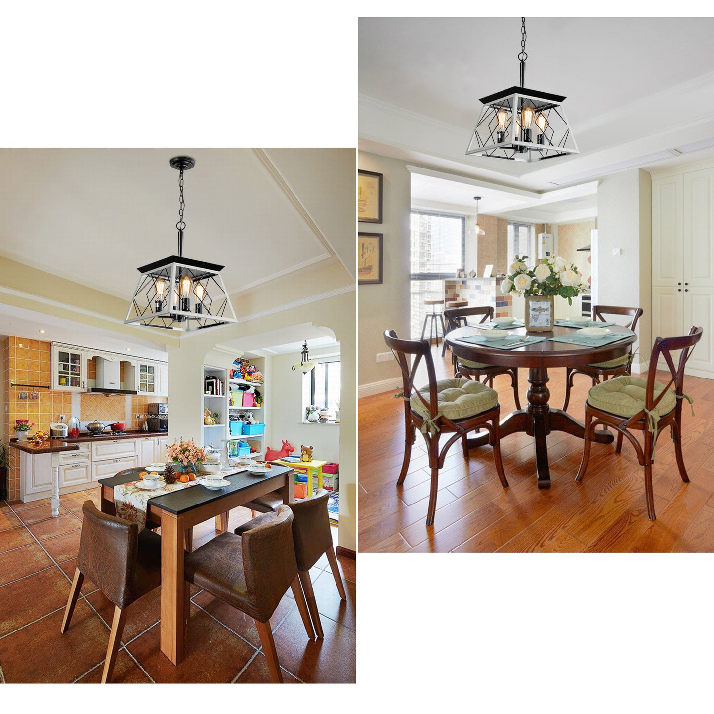 Charming White Farmhouse Chandelier for Dining Rooms