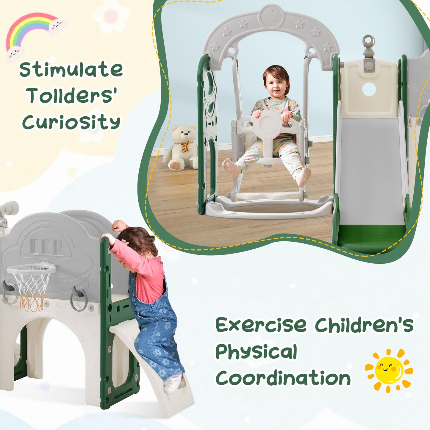 Playtime Adventure Slide & Swing Set