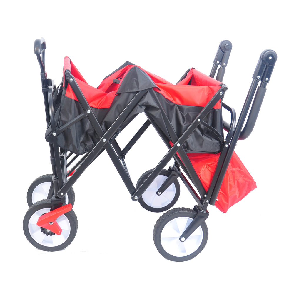 Adventure Wagon - Versatile Collapsible Cart with Drink Holder and Adjustable Handles