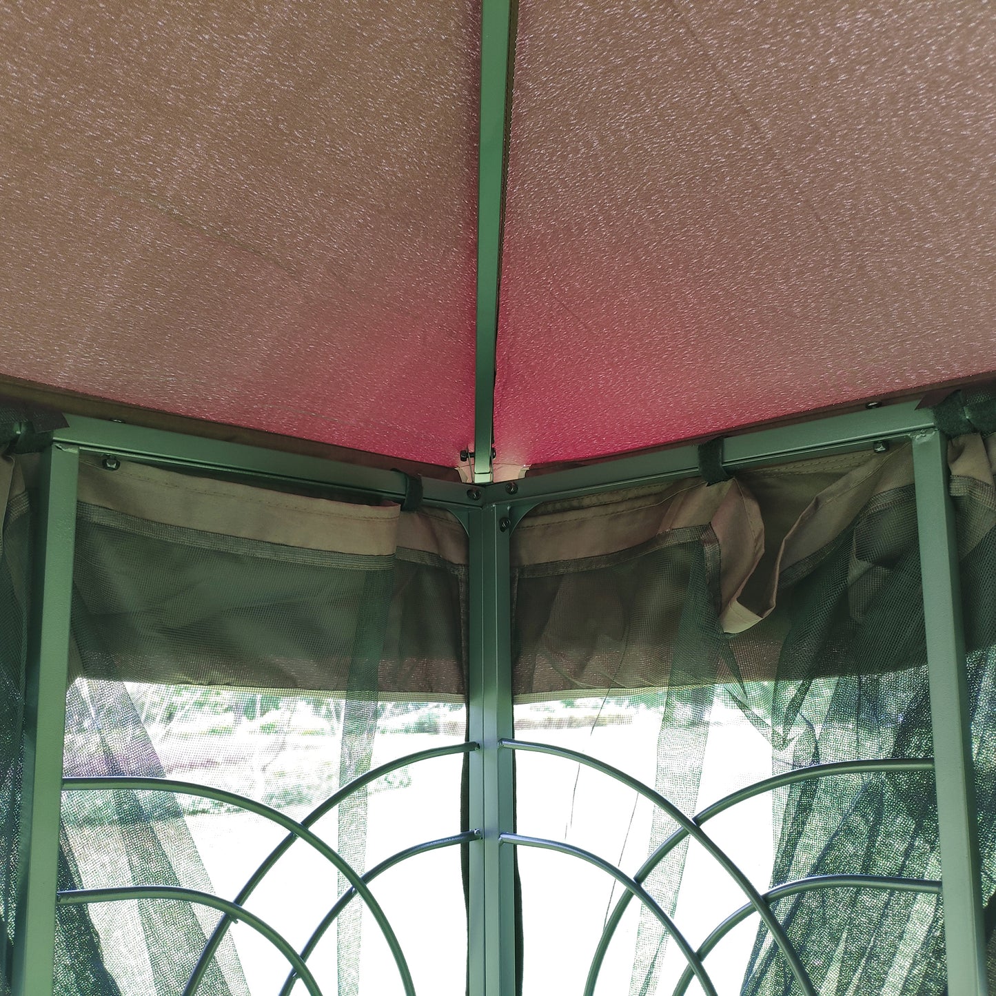 Cozy Garden Gazebo with Mosquito Net and Breezy Double Roof