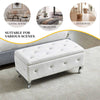 Chic Crystal Button Storage Bench