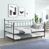 Vintage Metal Twin Daybed with Trundle - Stylish & Space-Saving Comfort