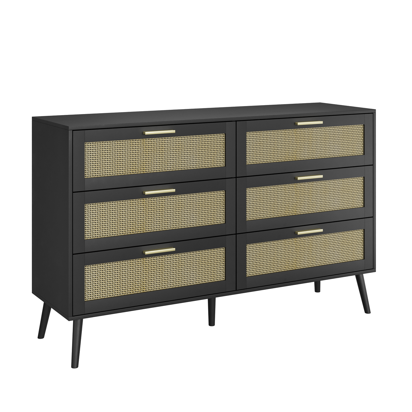 Chic Rattan 6-Drawer Storage Chest