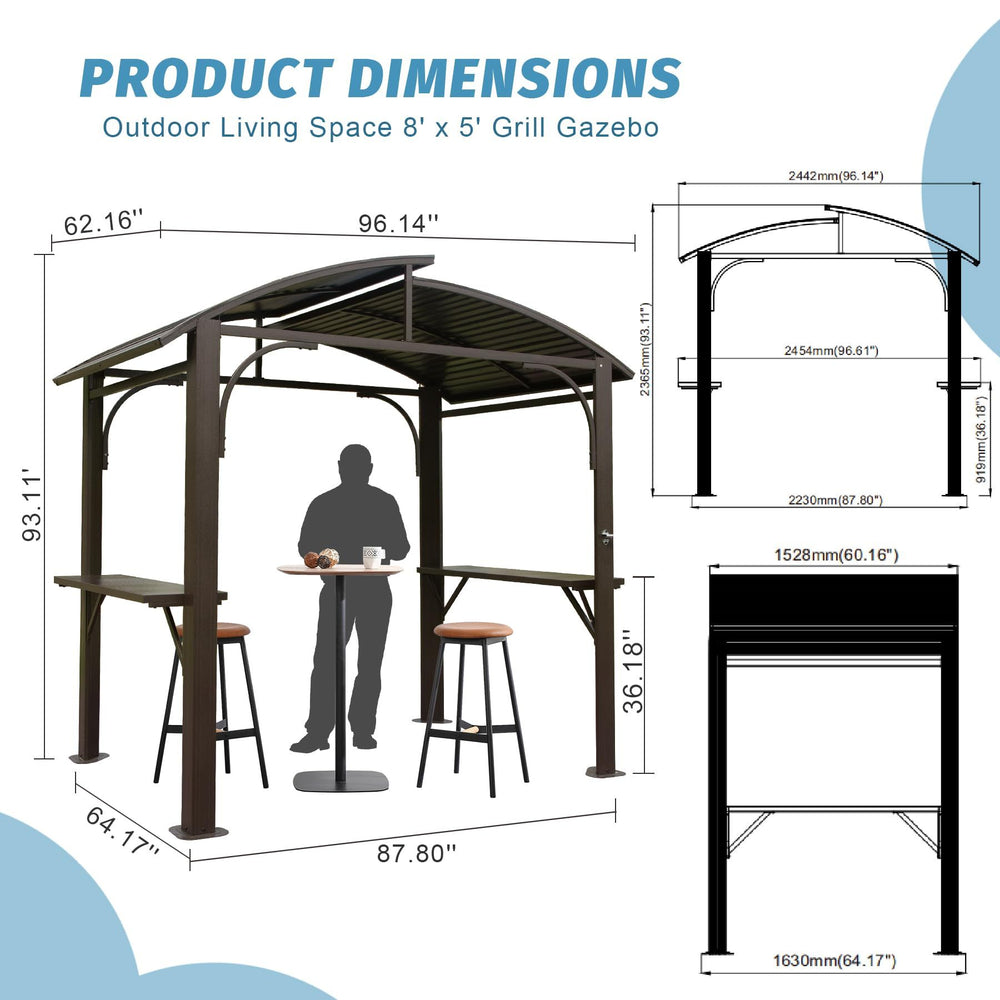 Ultimate BBQ Canopy with Side Shelves