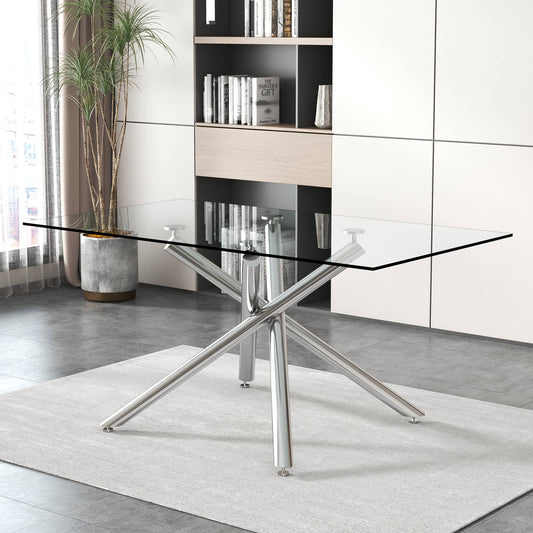 Sleek Glass Dining Table for Stylish Gatherings