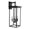 Stylish Black Outdoor 4-Light Wall Sconce