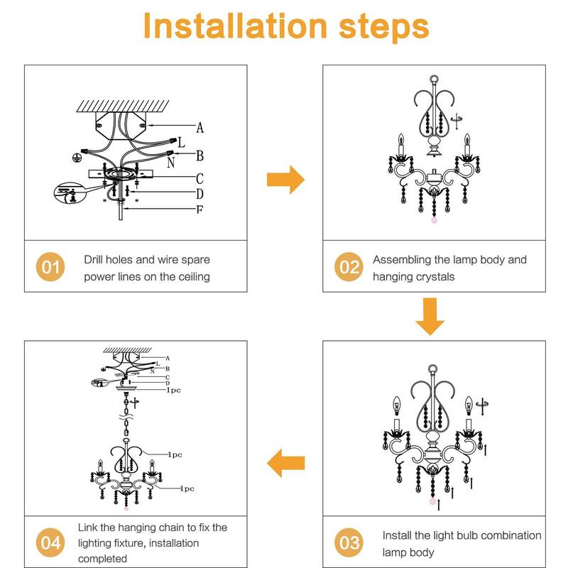 Radiant Vintage Crystal Chandelier - Matte Black & Gold Elegance