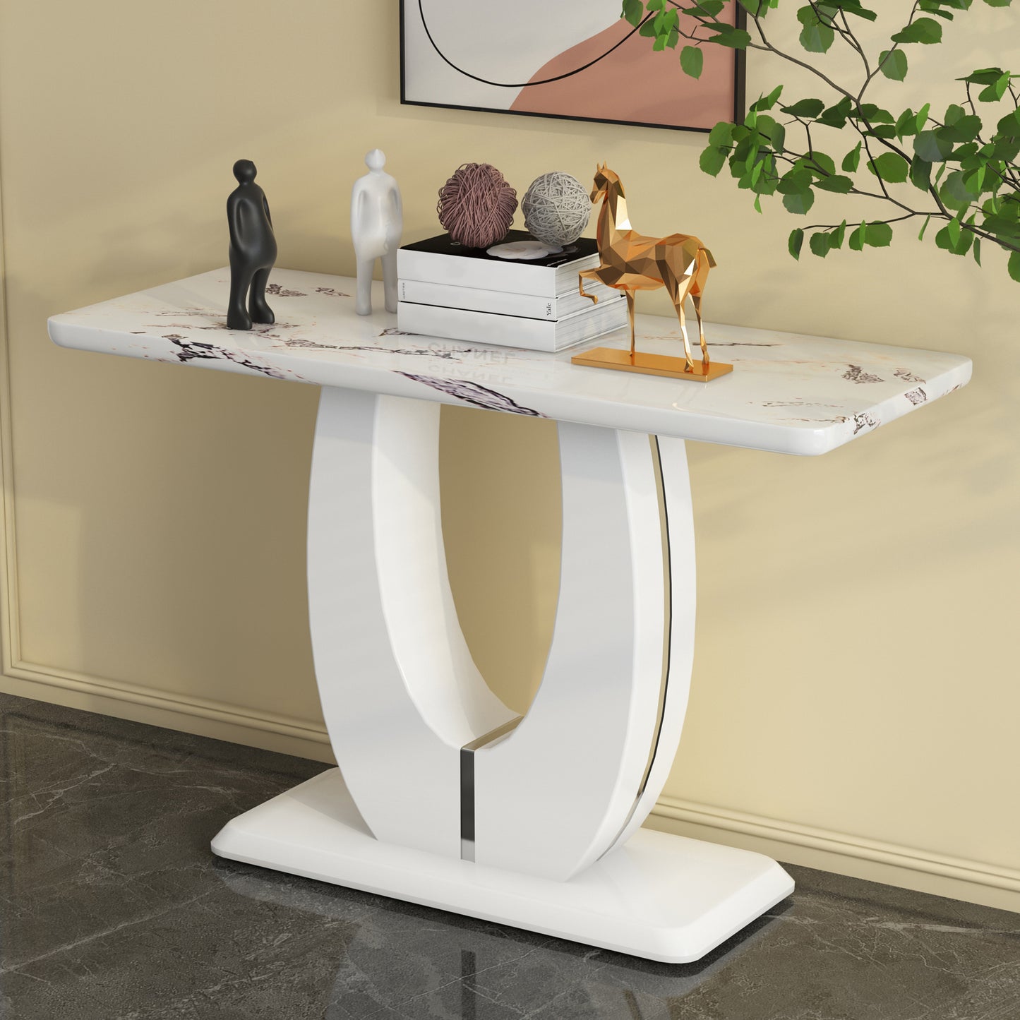 Sleek White Rectangular Bar Table for Any Space