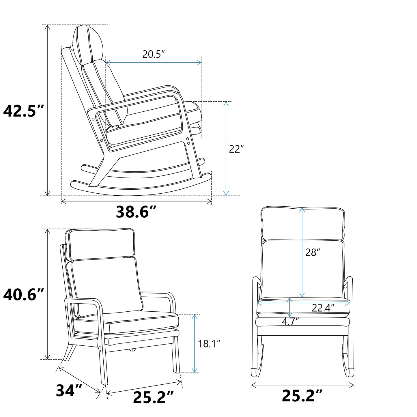 Cozy Gray Rocking Chair for Every Space