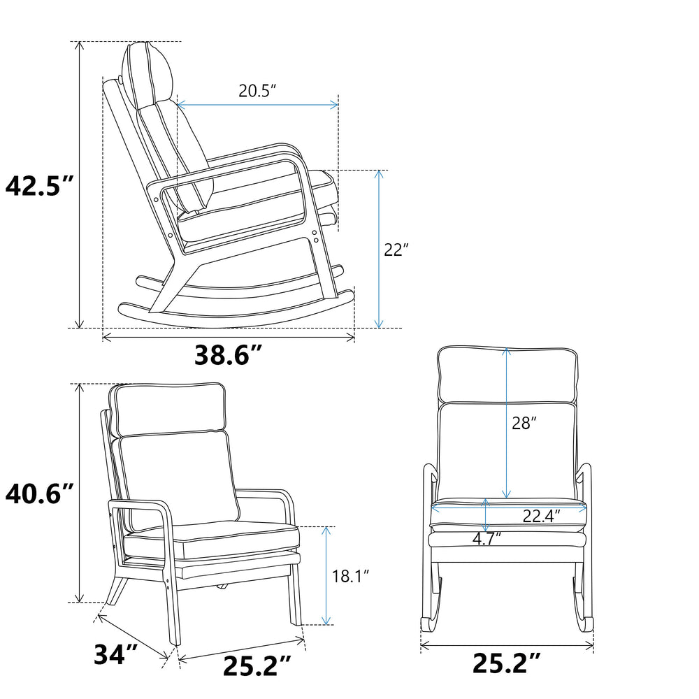 Cozy Boucle Rocking Chair - Stylish Comfort for Every Room