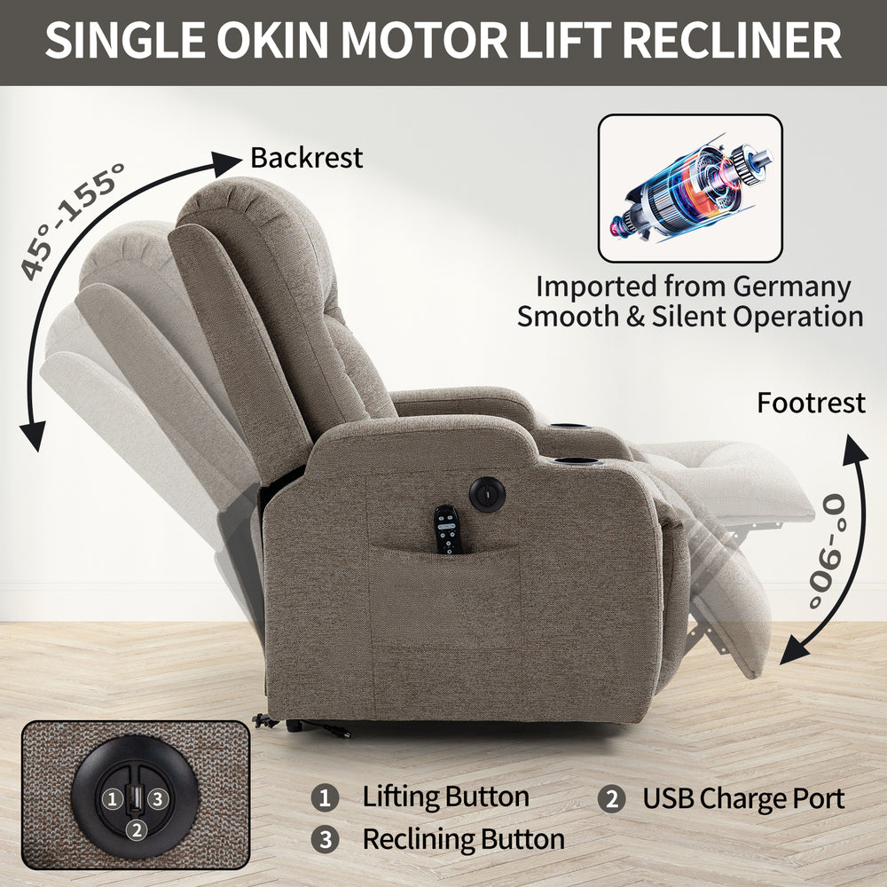 Comfort Plus Lift Recliner: Massage & Heat for Ultimate Relaxation