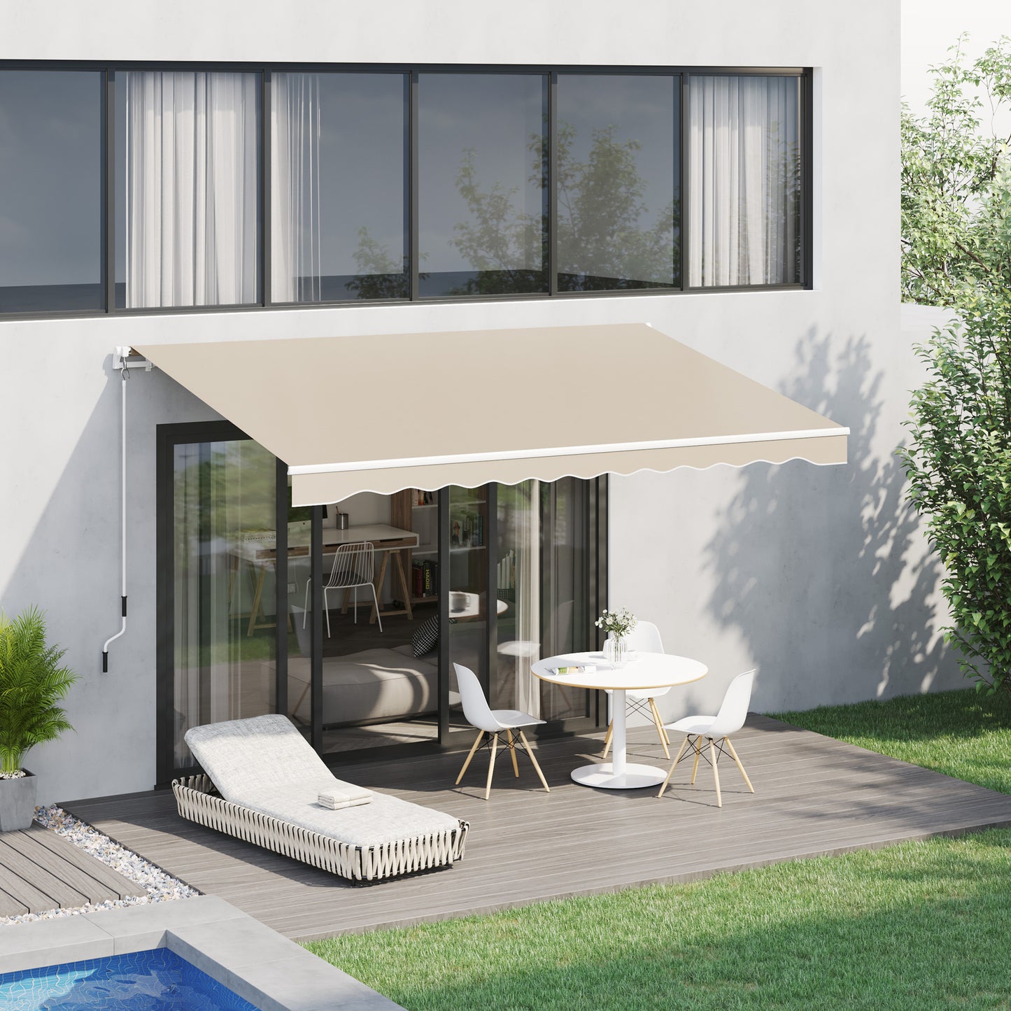 Sunshade Oasis: Stylish Retractable Awning for Any Outdoor Space