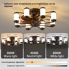 Sleek Flush Mount Ceiling Fan with Dimmable Light & Remote Control