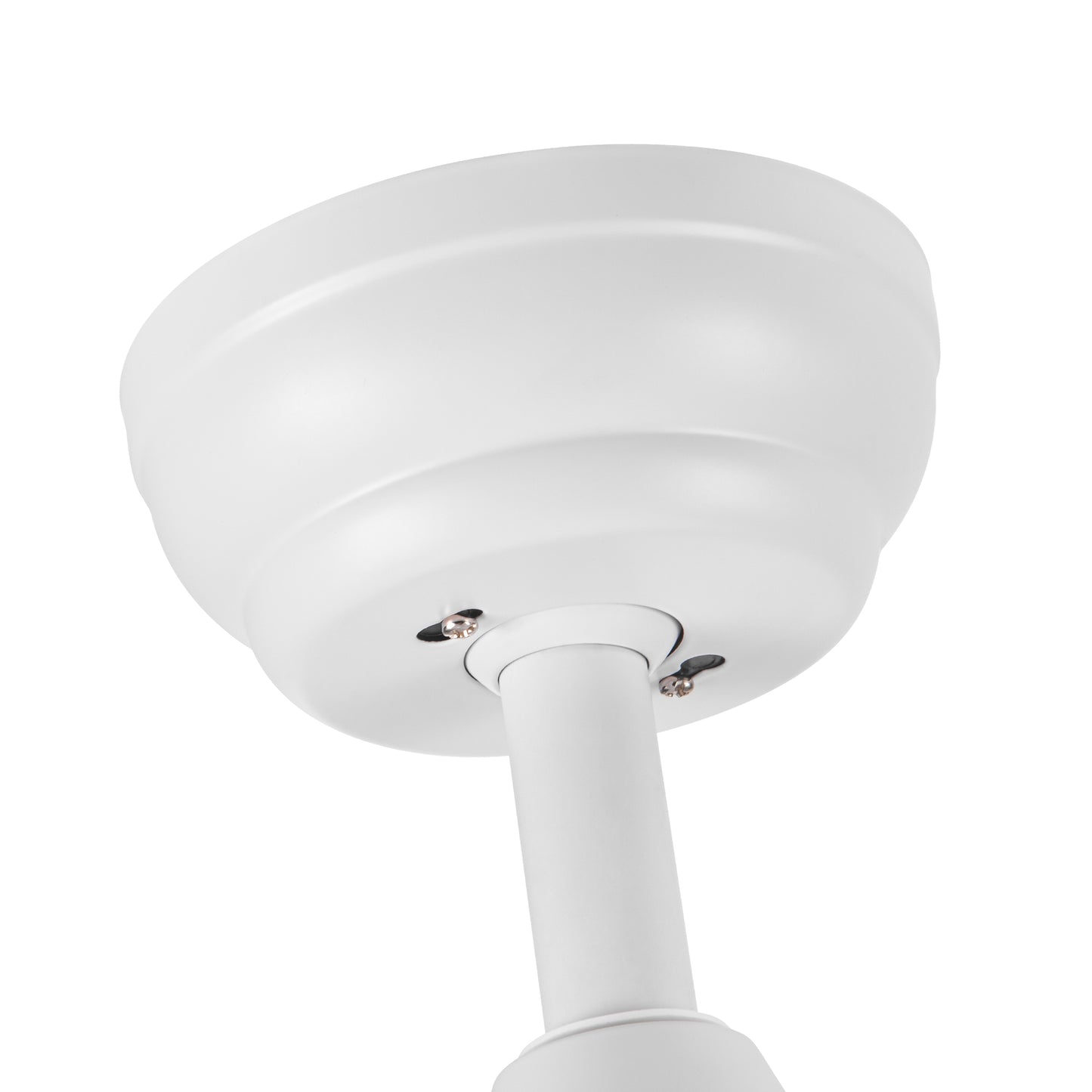 Sleek LED Ceiling Fan with White Blades