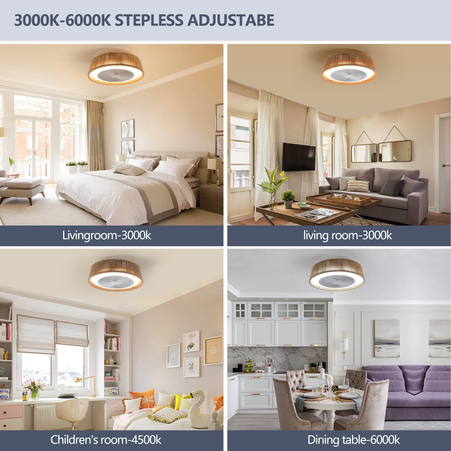 Boho Breeze Remote LED Ceiling Light