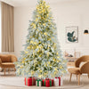 Sparkling Flocked Christmas Tree with Colorful Lights