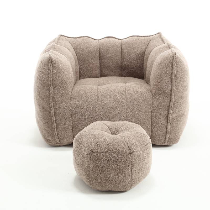 Cozy Foam Bean Bag Chair & Footstool
