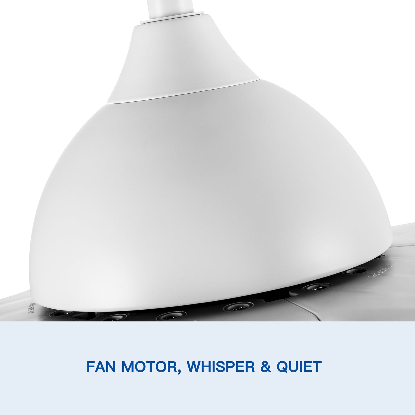 Sleek LED Ceiling Fan with White Blades