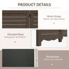 “Chic Walnut Room Divider with Blackboard”