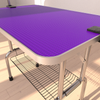 Purple Pet Grooming Table - Adjustable & Foldable with Steel Frame