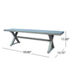 Chic Gray Aluminum Outdoor Bench